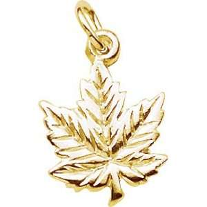   Rembrandt Charms Maple Leaf Charm, 10K Yellow Gold: Jewelry