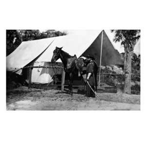 Morris Island, SC, General Quincy Gillmore in Front of Tent, Civil War 