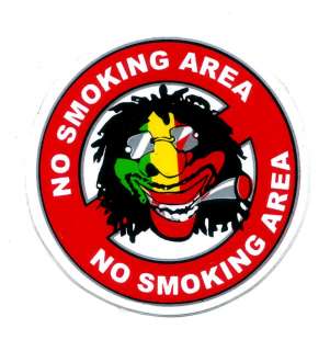 BOB MARLEY Reggae Rasta No Smoking Cannabis Sticker W78  