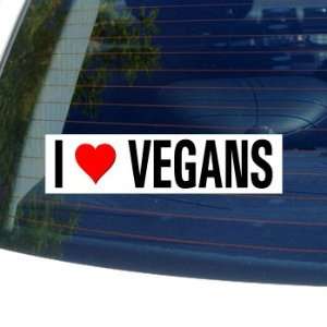 I Love Heart VEGANS   Window Bumper Sticker: Automotive