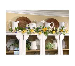 Daffodil and Crocus Prelit Garland by Valerie Parr Hill  