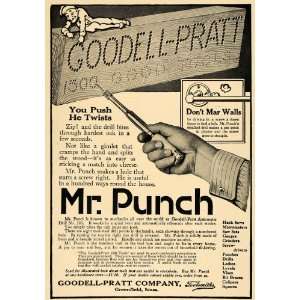  1915 Ad Goodell Pratt Co Mr Punch Automatic Drill N 185 