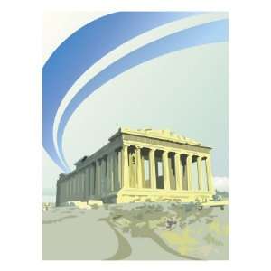  A View of the Parthenon in Athens, Greece Premium Poster 