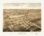 Birds eye view of the city of Paxton, Ford County, Illinois 1869 