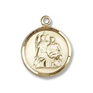  14kt Gold St. Raphael the Archangel Medal Jewelry