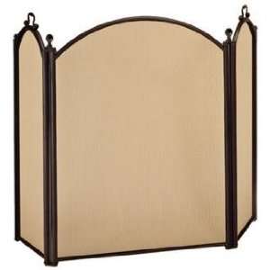    Three Fold 33 High Arched Black Fireplace Screen: Home & Kitchen