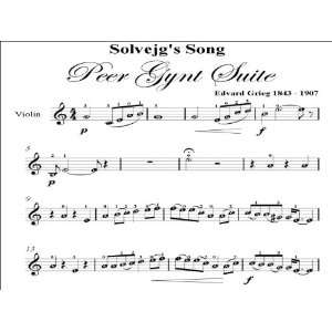   Gynt Suite Easy Violin Sheet Music Edvard Grieg  Books