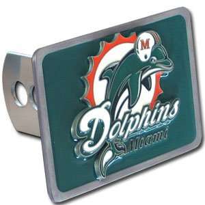    Miami Dolphins Pewter Trailer Hitch Cover