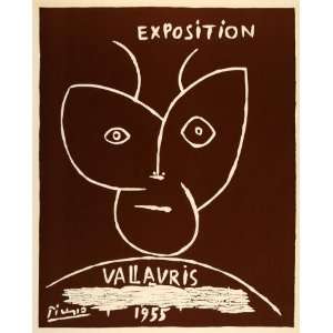   Vallauris 1955 Brown Face   Original Color Print