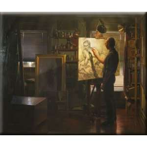  Grimaldi in Studio 16x13 Streched Canvas Art by Collins 