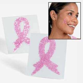 24 PINK Ribbon TATTOO/Stickers BREAST Cancer Awareness  