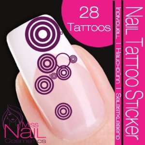  Nail Tattoo Sticker Circle / Dots   berry Beauty