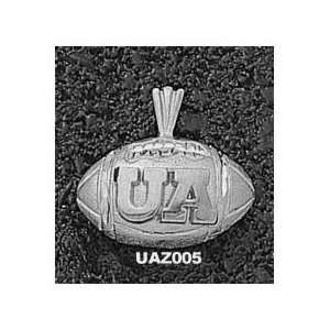 Arizona Wildcats 3/8in Sterling Silver Football Pendant