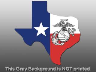 Texas Shape Marine Sticker  decal marines military USMC  