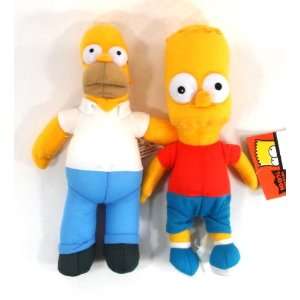  The Simpsons 9 Bart and Homer Plush Set Toys & Games