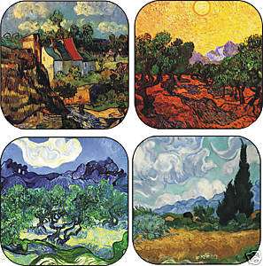 Van Gogh Coaster Set Design Art Nature Picture Painting  