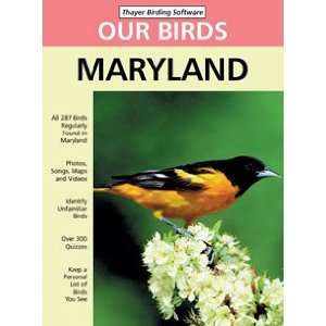   Thayer Birds Of Maryland CD Rom Contains 287 Species 
