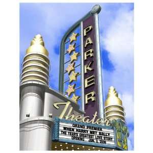  Personalized Art Deco Theater Day Print