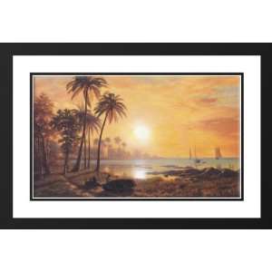  Tropical Landscape with Fishing Boats in Bay 25x29 Framed 