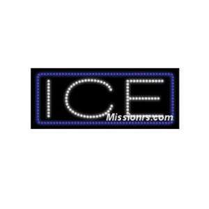 LED Sign, Ice Sign, Blue and White