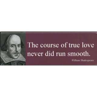   Customworks   Course Of True Love   Panoramic Quote Magnet Automotive