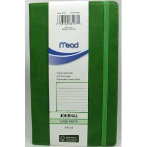  Mead Lined Paper 8x5 Italian Leatherette Journal (Green 