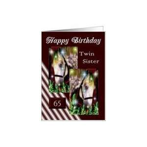 65   Twin Sister Birthday ~ Gray Horses / Stars / Ferns / Digitally 