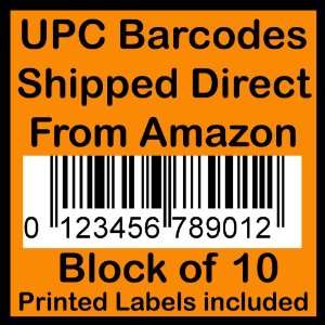  UPC Bar codes UPC Numbers (10 certified UPC bar codes 