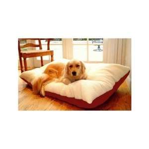  Rectangular Pillow Dog Bed Fabric Red, Size Medium (30 
