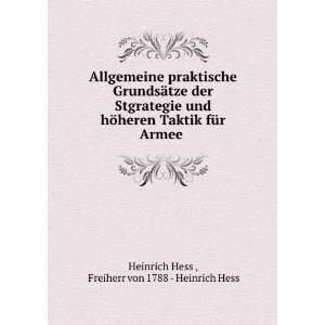   Armee . Freiherr von 1788   Heinrich Hess Heinrich Hess  Books