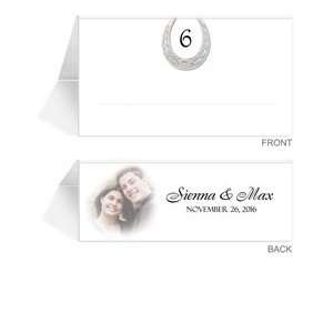  230 Photo Place Cards   Lucky Shoe Silver Duster