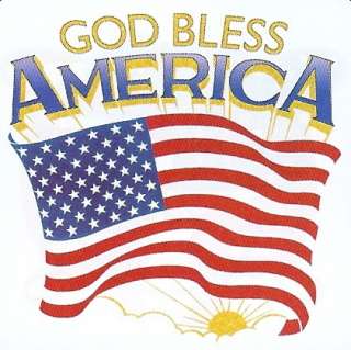 God Bless America   Patriotic USA Flag T Shirt  