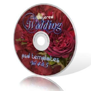 Layered PSD Wedding Album Templates 4 Photoshop V.1 5  