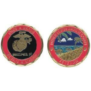 : United States Marine Corps Always a Marine Veteran Challenge Coin 