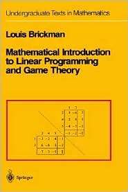   Game Theory, (0387969314), Louis Brickman, Textbooks   