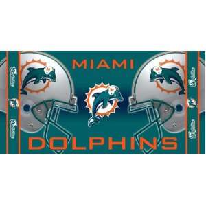 NFL Miami Dolphins Fiber Reactive Beach Towel:  Sports 