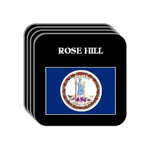  US State Flag   ROSE HILL, Virginia (VA) Set of 4 Mini 