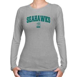 UNCW Seahawks T Shirt  UNC Wilmington Seahawks Ladies Ash Logo Arch 