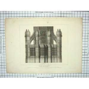 1805 King Henry Vii Chapel Architecture Engraving 