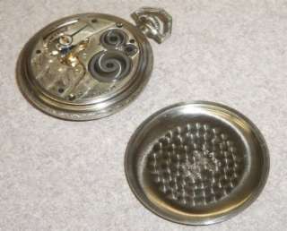 FC Vintage Silver Toned Elgin Pocket Watch  