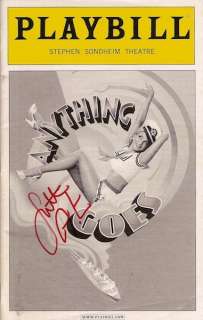 Sutton Foster SIGNED Anything Goes Near Mint Playbill COA  