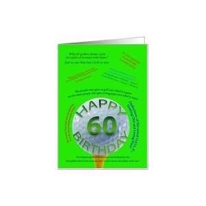  60th birthday golf jokes Card Toys & Games