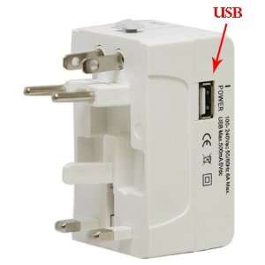   Power Plug AC Adapter With USB Plug for US, UK, EU, AU Electronics