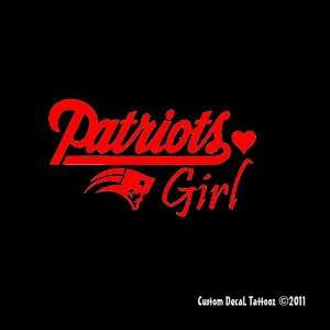  New England Patriots Girl Car Window Decal Sticker Red 8 