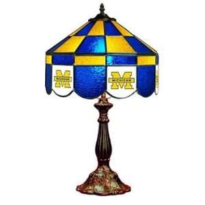 Michigan 14 NCAA Stained Glass Executive Table Lamp   140XTL MICH 1