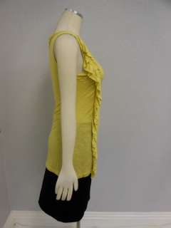 Happening in the present  Ruffle Front Yellow Long 