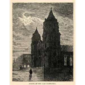  Wood Engraving Wreck Paraguay Architecture Cathedral Church Paraguay 