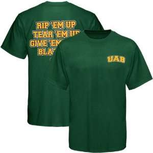  UAB Blazers Green Rip Em Up T shirt
