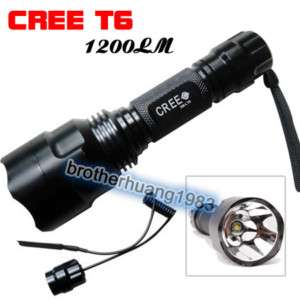 UltraFire 1200Lm CREE T6 LED Flashlight Torch Pressure Switch 18650 