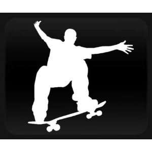  Skateboarder 2 White Sticker Decal: Automotive